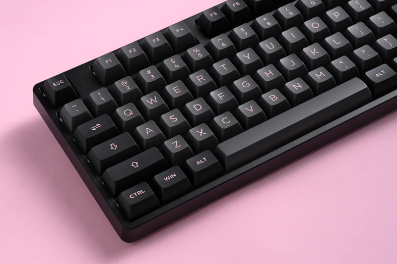 Akko 5087S VIA RGB Hot-Swappable Mechanical Keyboard Black & Pink (V3 Cream Yellow Switch)