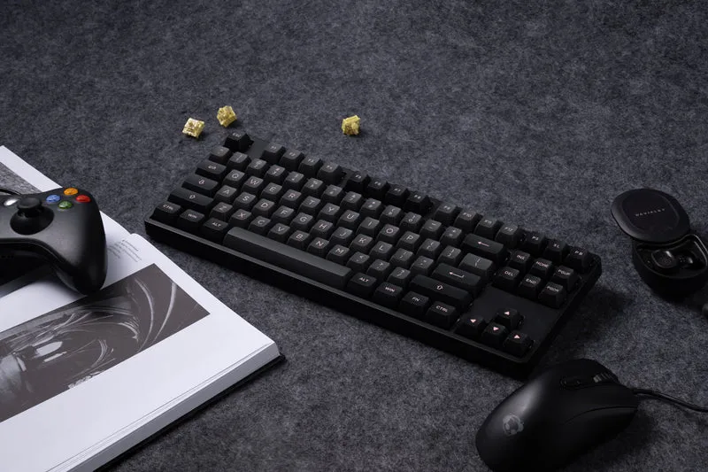 Akko 5087S VIA RGB Hot-Swappable Mechanical Keyboard Black & Pink (V3 Cream Yellow Switch)