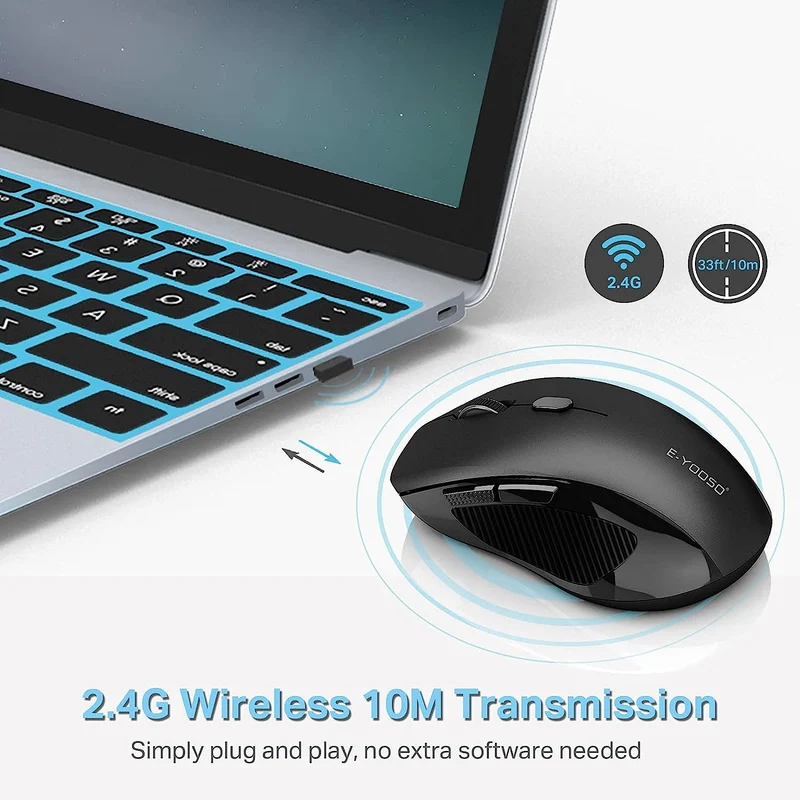 E-Yooso E-1131 Wireless Mouse (Black)