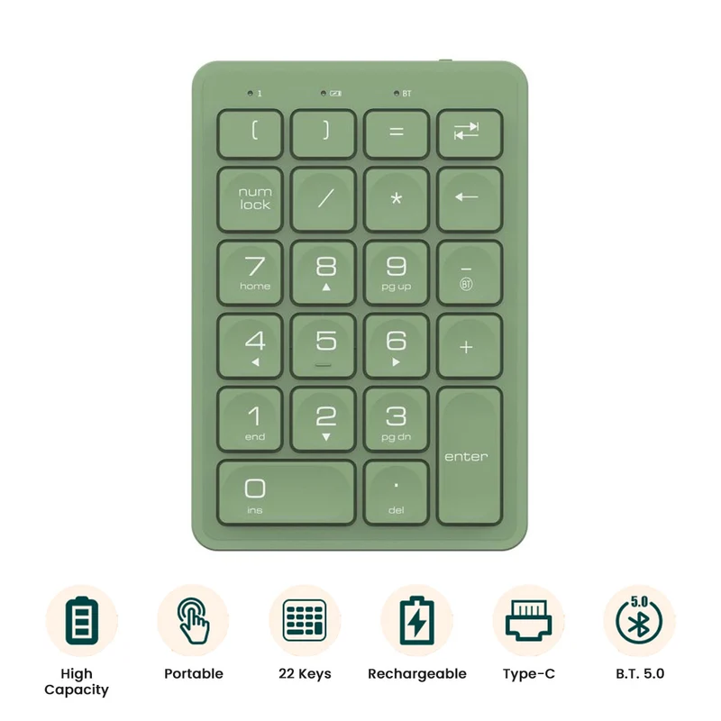 Darkflash N58 Bluetooth Digital Number Keypad (Green)