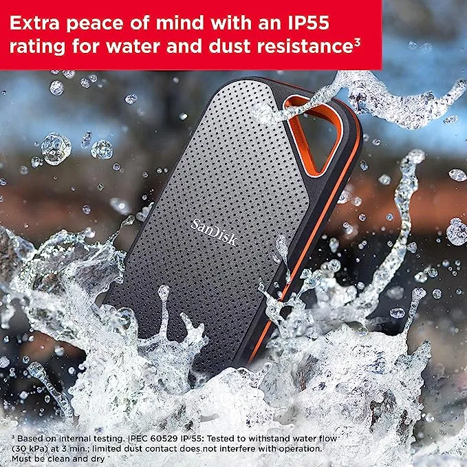 Sandisk Extreme Pro 2TB USB-C USB 3.2 GEN 2 X2 Up To 2000MB/S Portable SSD V2