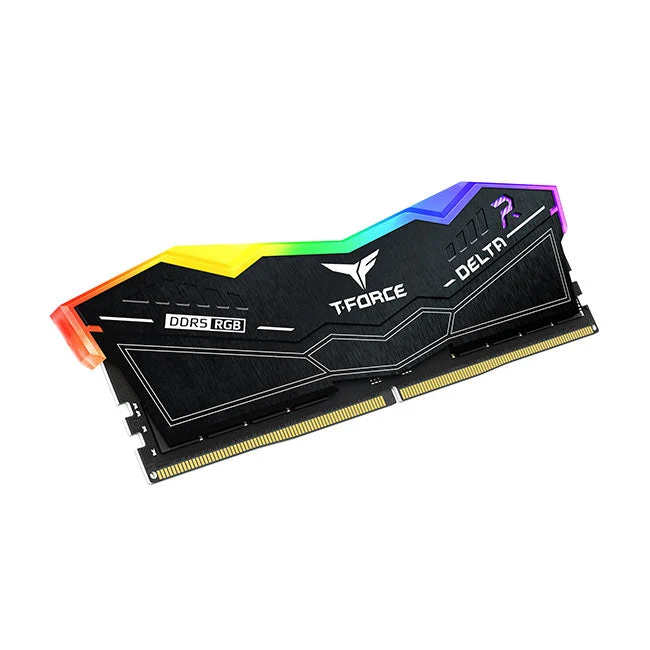 Teamgroup T-Force Delta RGB 32GB (2X16GB) DDR5 Intel XMP 6000MHZ CL38-38-38-78 1.25V Gaming Desktop Memory (Black) (FF3D532G6000HC38ADC01)