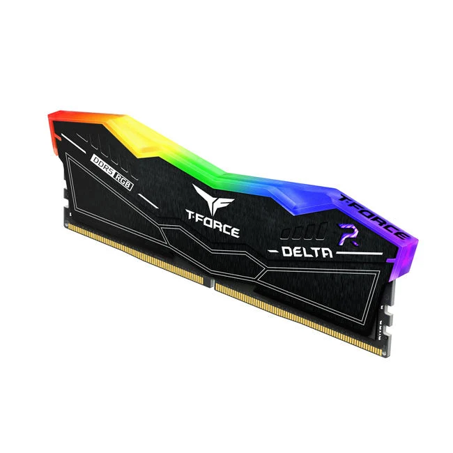 Teamgroup T-Force Delta RGB 32GB (2X16GB) DDR5 Intel XMP 6000MHZ CL38-38-38-78 1.25V Gaming Desktop Memory (Black) (FF3D532G6000HC38ADC01)
