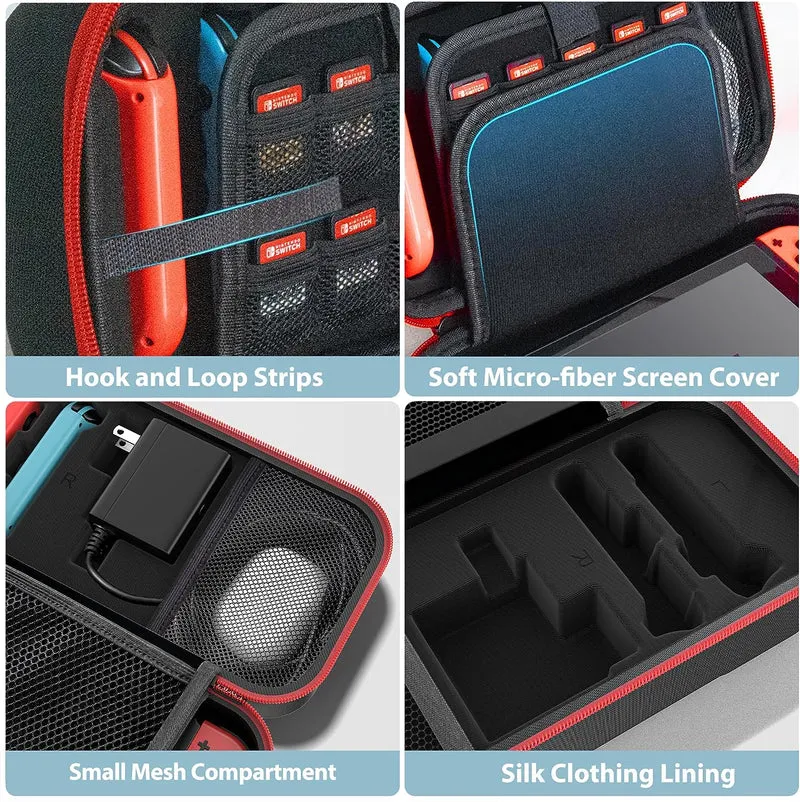 Oivo NSW Carry Case For N-Switch / N-Switch OLED (Red) (IV-SW188X-US)