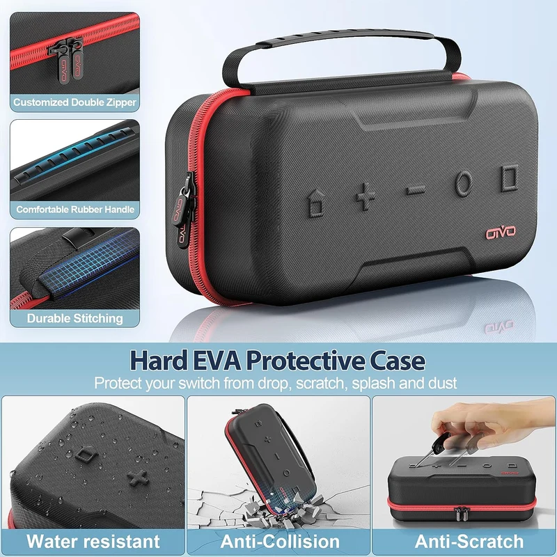 Oivo NSW Carry Case For N-Switch / N-Switch OLED (Red) (IV-SW188X-US)