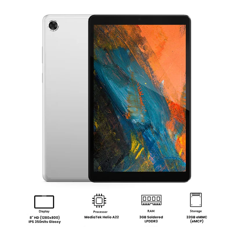 Lenovo Tab M8 4G LTE TB-8505X 8" HD 3GB+32GB MediaTek Helio A22 (Platinum Grey) (ZA5H0111PH)