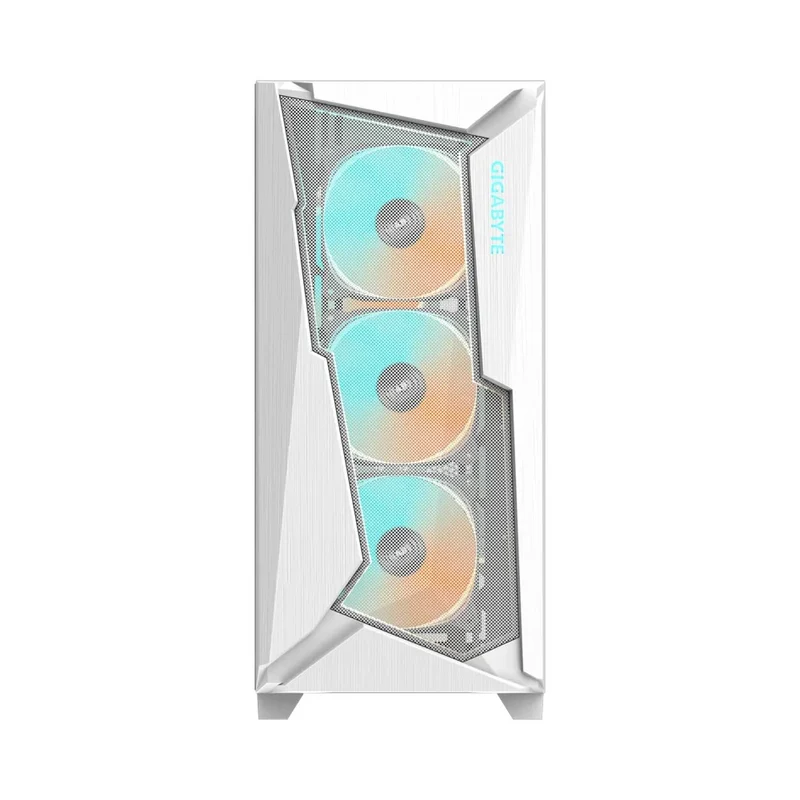 Gigabyte C301 V2 Tempered Glass RGB Mid-Tower 4X ARGB PWM Fan ATX Case (White) (GB-C301GW-V2)