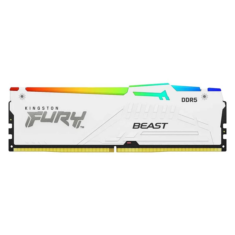 Kingston Fury Beast 32GB (1X32GB) DDR5 RGB Expo 5600MT/S CL36 Memory (White) (KF556C36BWEA-32)