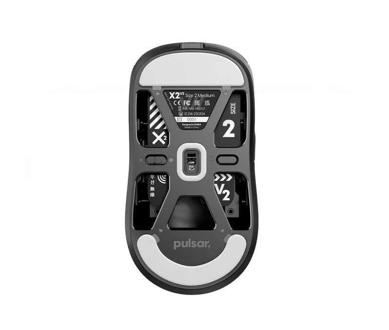 Pulsar X2V2 Symmetrical Wireless Gaming Mouse Size 2 (Black) (PX2221)