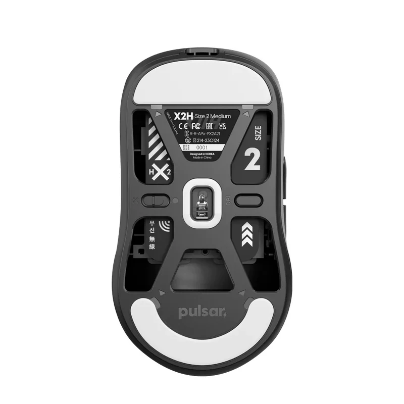 Pulsar X2H Ultralight Wireless Symmetrical eSports Mouse Size 2 (Black) (PX2H21)