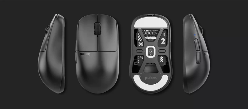 Pulsar X2H Ultralight Wireless Symmetrical eSports Mouse Size 2 (Black) (PX2H21)