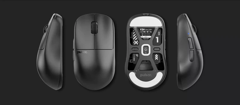 Pulsar X2H Ultralight Wireless Symmetrical eSports Mouse Size 1 (Black) (PX2H11)