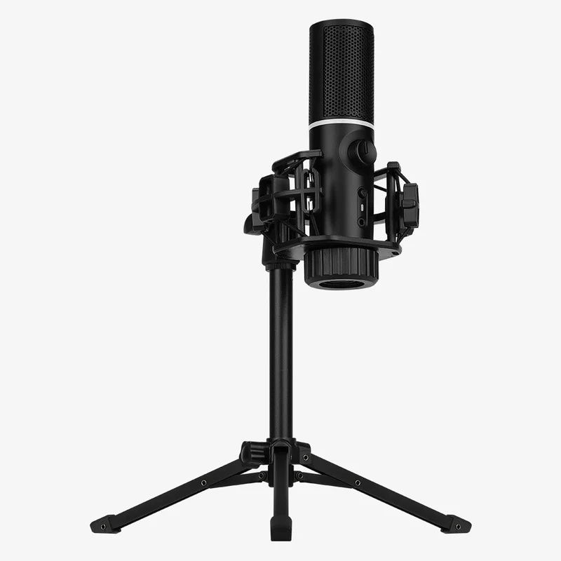 Streamplify Mic Tripod RGB Cardioid 2 Audio Modes (Black) (MIC-48-RGB-TB-BK)