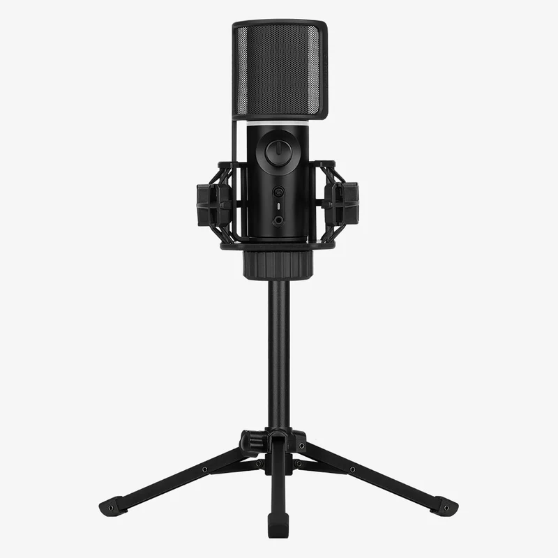 Streamplify Mic Tripod RGB Cardioid 2 Audio Modes (Black) (MIC-48-RGB-TB-BK)