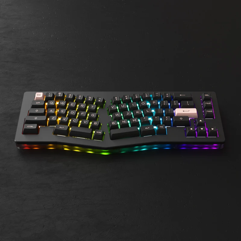 Akko ACR Pro Alice Plus RGB Hot-Swappable Mechanical Keyboard Spray Painted Black (Akko Crystal Switches)