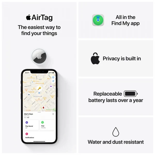 Apple Airtag (1-Pack) (MX532ZP/A)