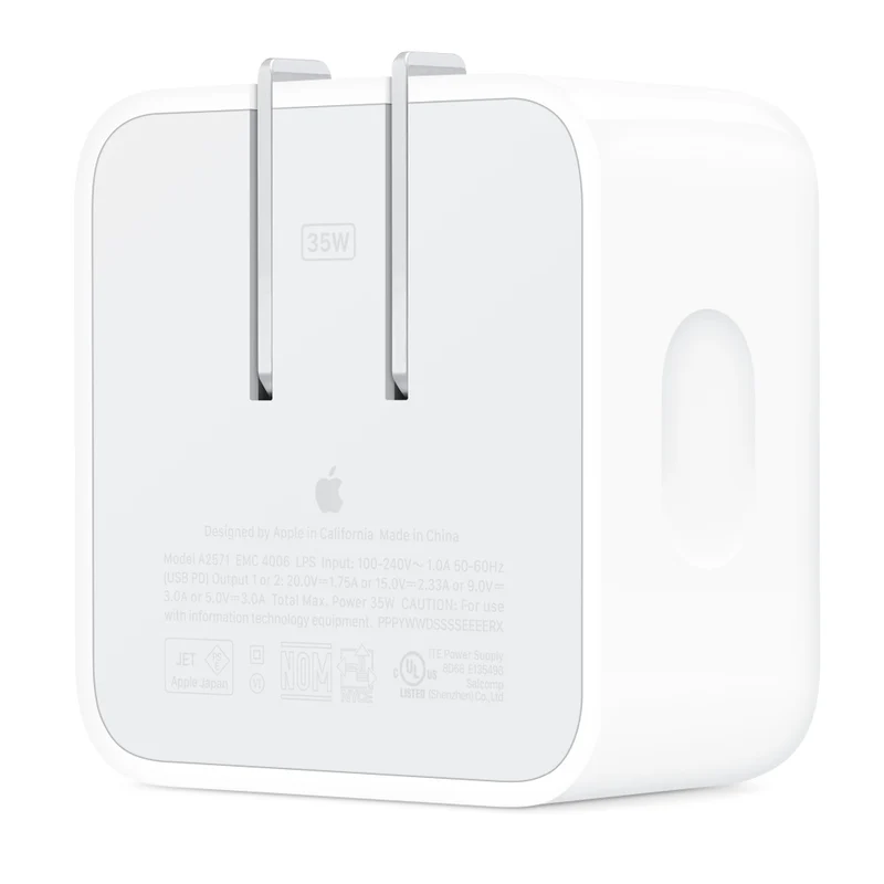 Apple 35W Dual USB-C Port Compact Power Adapter (MNWM3AM/A)