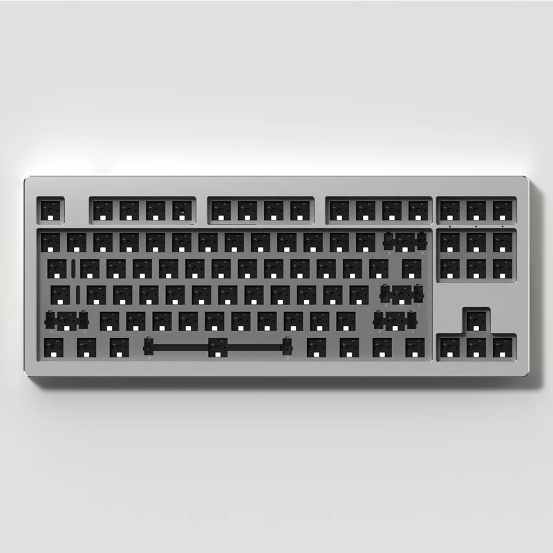 Monsgeek M3 QMK Aluminum Case Hot Swappable Mechanical Keyboard Gasket DIY Kit (Silver)