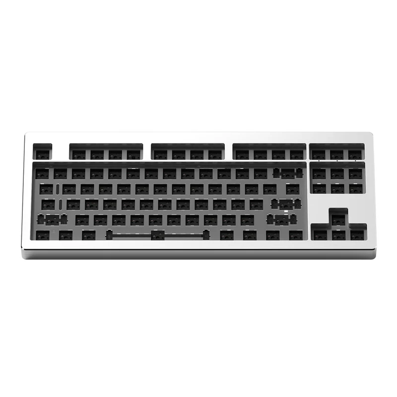 Monsgeek M3 QMK Aluminum Case Hot Swappable Mechanical Keyboard Gasket DIY Kit (Silver)