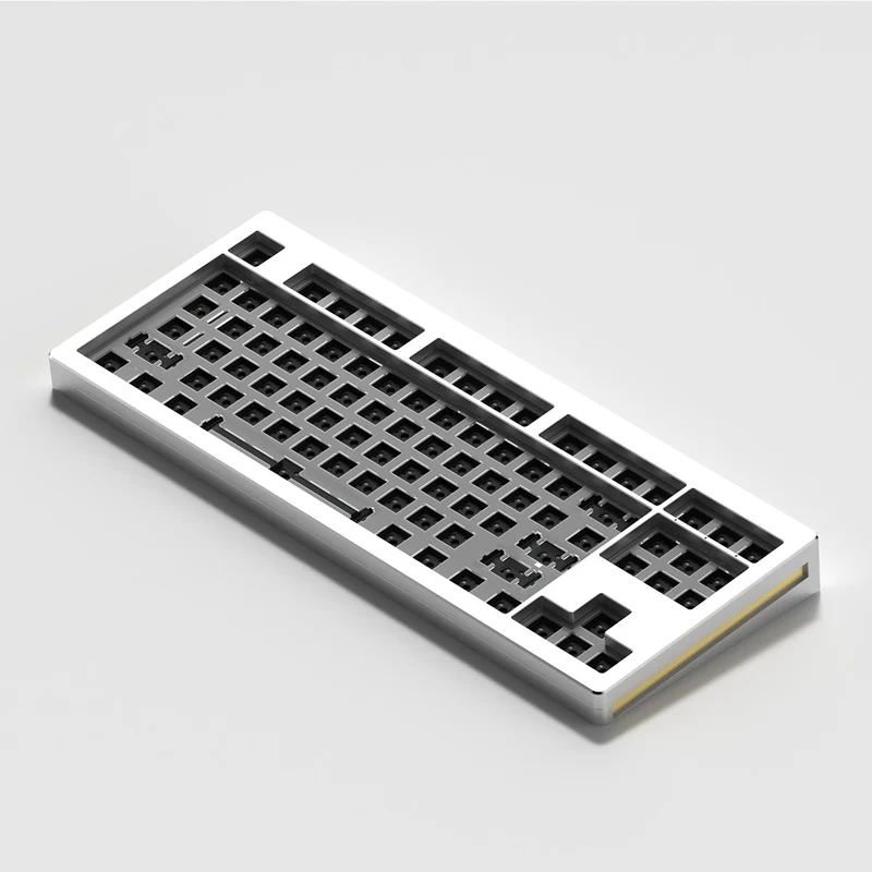 Monsgeek M3 QMK Aluminum Case Hot Swappable Mechanical Keyboard Gasket DIY Kit (Silver)