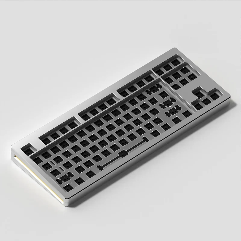 Monsgeek M3 QMK Aluminum Case Hot Swappable Mechanical Keyboard Gasket DIY Kit (Silver)
