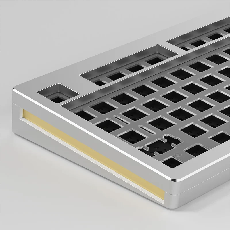 Monsgeek M3 QMK Aluminum Case Hot Swappable Mechanical Keyboard Gasket DIY Kit (Silver)