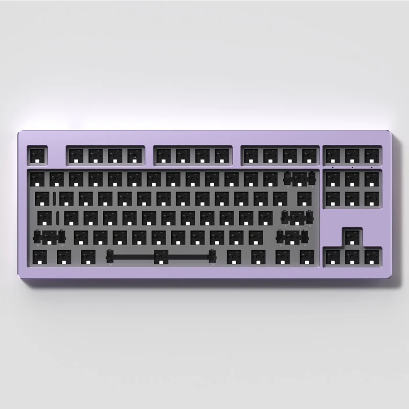 Monsgeek M3 QMK Aluminum Case Hot Swappable Mechanical Keyboard Gasket DIY Kit (Purple)