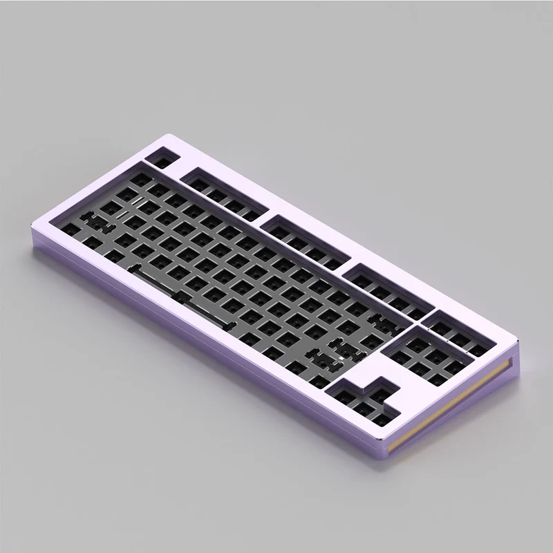 Monsgeek M3 QMK Aluminum Case Hot Swappable Mechanical Keyboard Gasket DIY Kit (Purple)