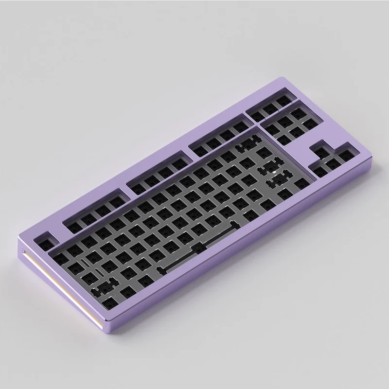Monsgeek M3 QMK Aluminum Case Hot Swappable Mechanical Keyboard Gasket DIY Kit (Purple)