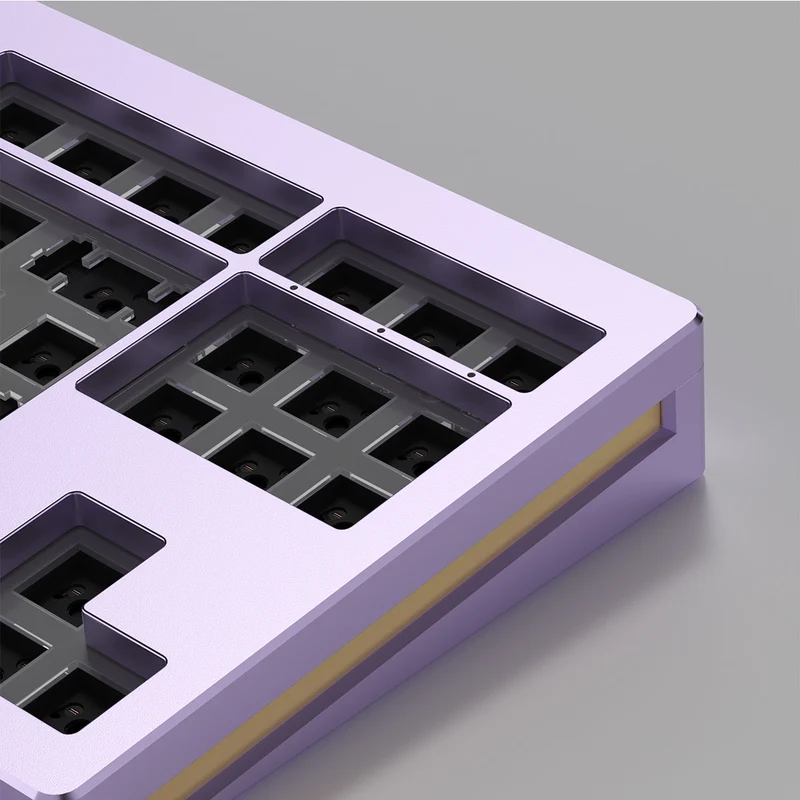 Monsgeek M3 QMK Aluminum Case Hot Swappable Mechanical Keyboard Gasket DIY Kit (Purple)