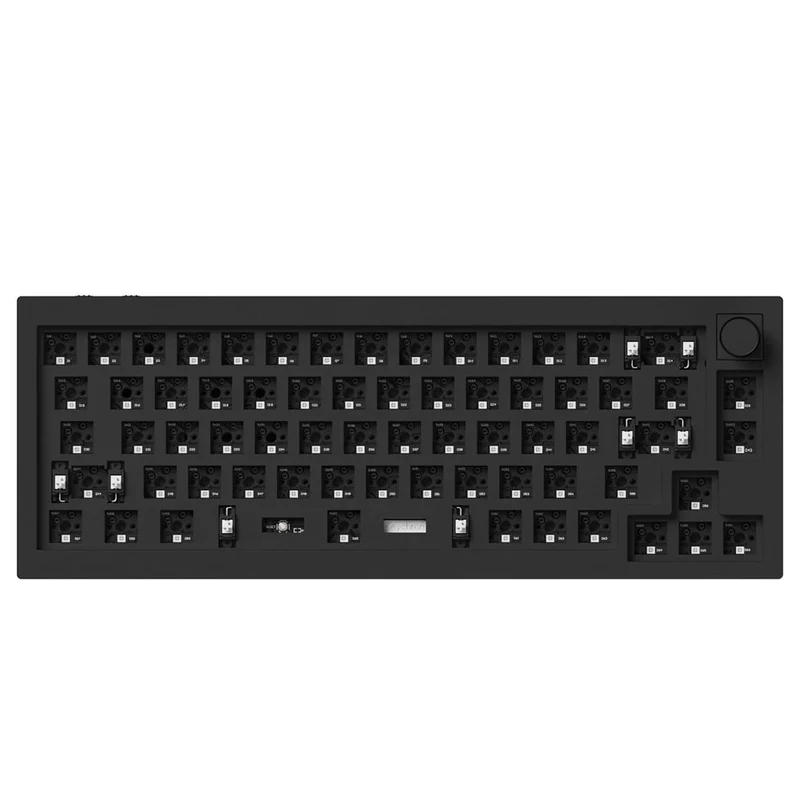 Keychron Q2 Pro QMK/Via Barebone Knob Hot-Swappable RGB Backlight Wireless Custom Mechanical Keyboard - Carbon Black (Q2P-B1)