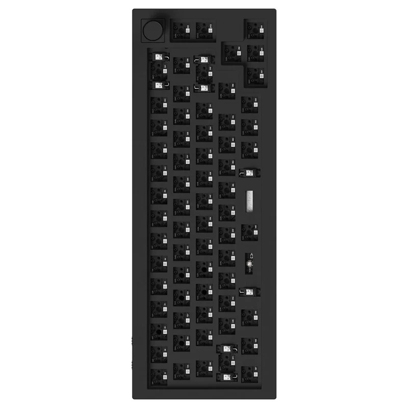 Keychron Q2 Pro QMK/Via Barebone Knob Hot-Swappable RGB Backlight Wireless Custom Mechanical Keyboard - Carbon Black (Q2P-B1)