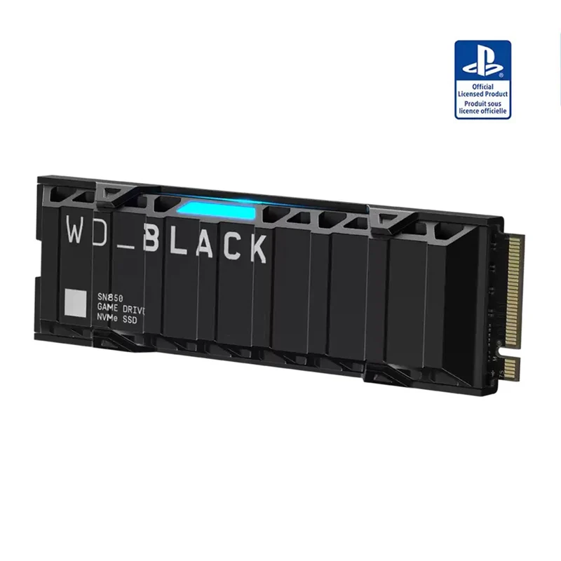 WD Black SN850 1TB Officially Licensed NVME GEN4 PCIE M.2 2280 Internal Gaming SSD With Heatsink For PS5 (WDBBKW0010BBK-WRSN)