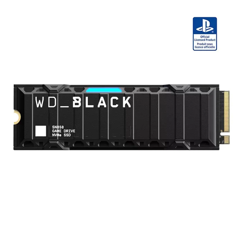 WD Black SN850 1TB Officially Licensed NVME GEN4 PCIE M.2 2280 Internal Gaming SSD With Heatsink For PS5 (WDBBKW0010BBK-WRSN)