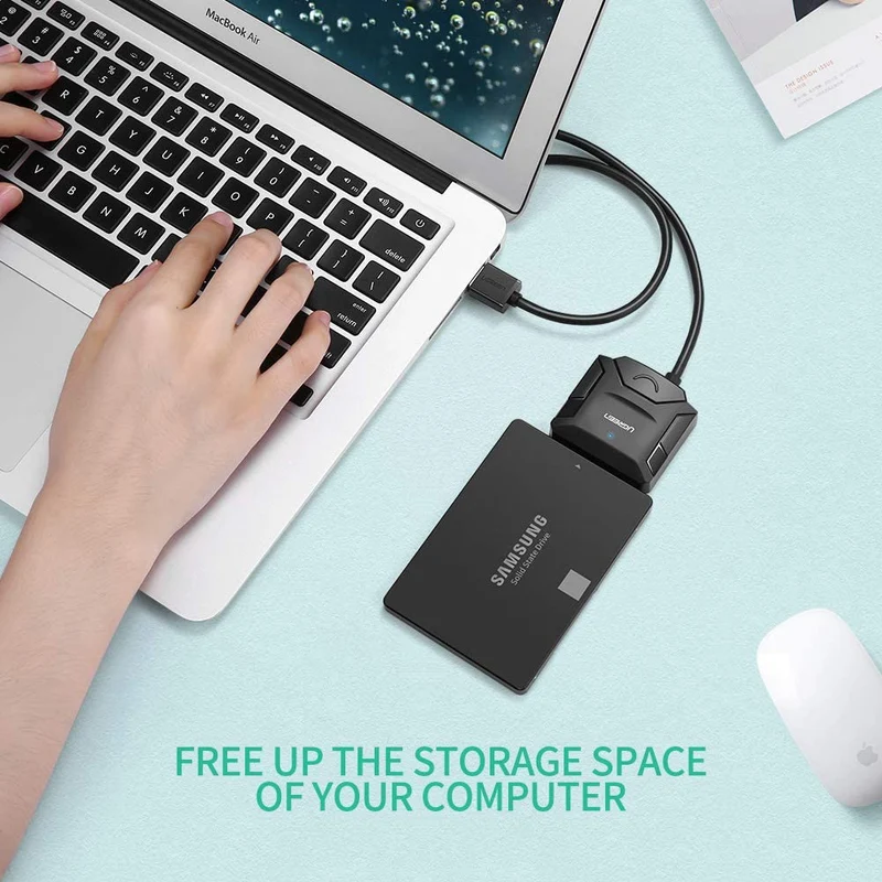 UGreen USB 3.0 To SATA III Hard Drive Adapter - 0.5M (Black) (CR108/20636)