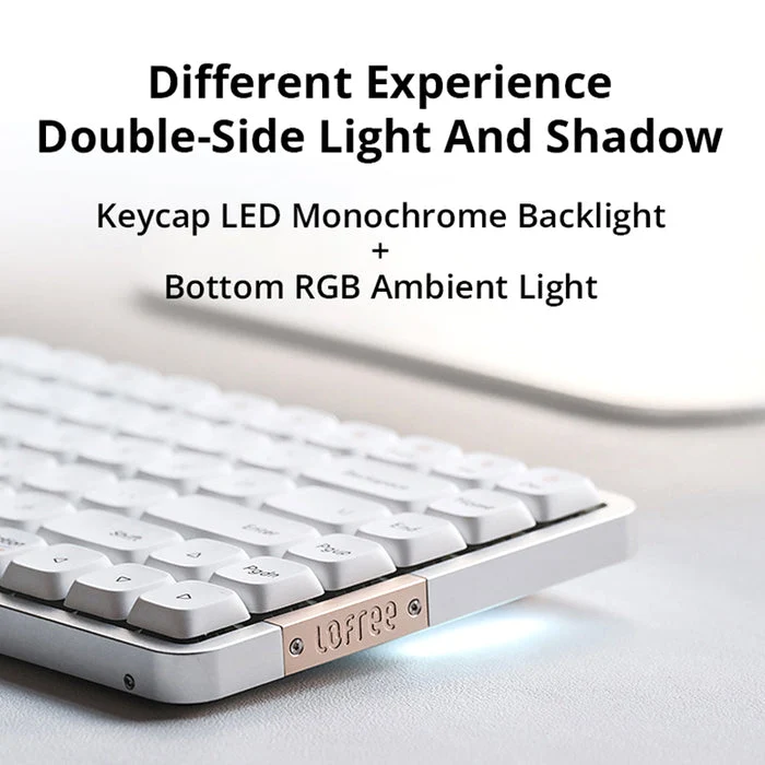 Lofree Flow 84 Keys Dual Mode Low Profile Mechanical Keyboard (Silver)