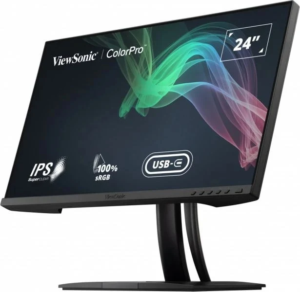 Viewsonic ColorPro VP2456 24" FHD 60Hz Pantone Validated 100% SRGB & Factory Pre-Calibrated Monitor w/ 60W USB-C Port