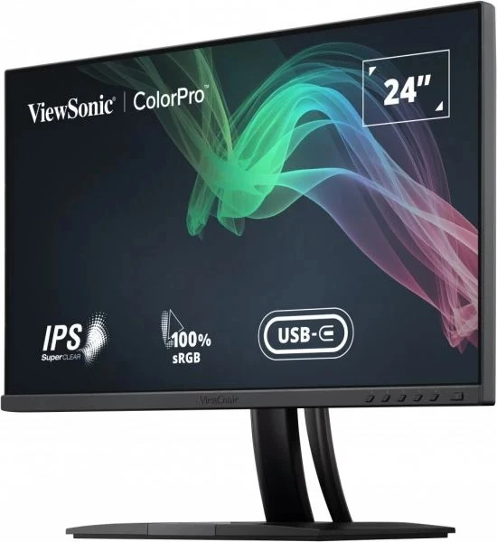 Viewsonic ColorPro VP2456 24" FHD 60Hz Pantone Validated 100% SRGB & Factory Pre-Calibrated Monitor w/ 60W USB-C Port
