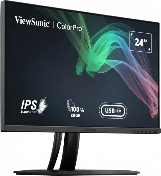 Viewsonic ColorPro VP2456 24" FHD 60Hz Pantone Validated 100% SRGB & Factory Pre-Calibrated Monitor w/ 60W USB-C Port
