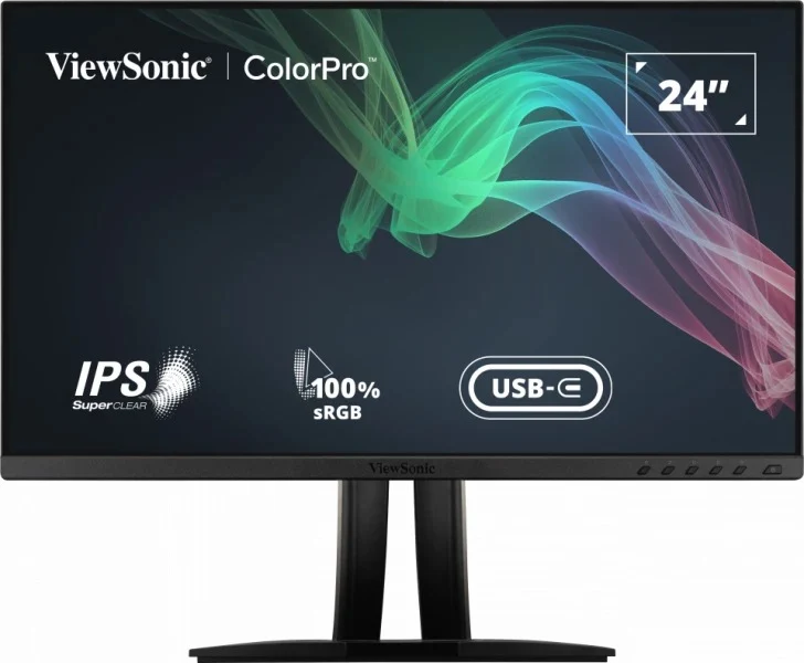 Viewsonic ColorPro VP2456 24" FHD 60Hz Pantone Validated 100% SRGB & Factory Pre-Calibrated Monitor w/ 60W USB-C Port
