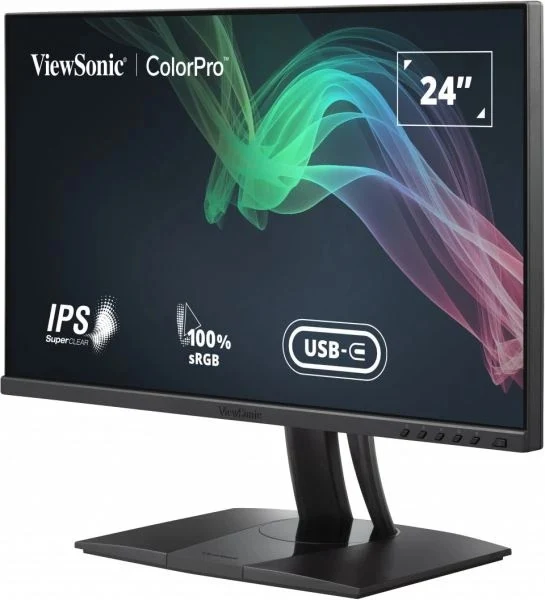 Viewsonic ColorPro VP2456 24" FHD 60Hz Pantone Validated 100% SRGB & Factory Pre-Calibrated Monitor w/ 60W USB-C Port