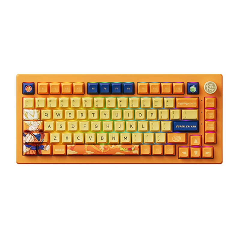 Akko Dragon Ball Super Goku 5075B Plus Multi-Modes RGB Hot-Swappable Mechanical Keyboard (Akko CS Crystal)