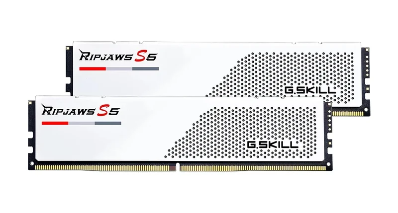 G.Skill Ripjaws S5 32GB (2X16GB) DDR5 5600MHZ CL36-36-36-89 1.20V Intel XMP Desktop Memory (Matte White) (F5-5600J3636C16GX2-RS5W)