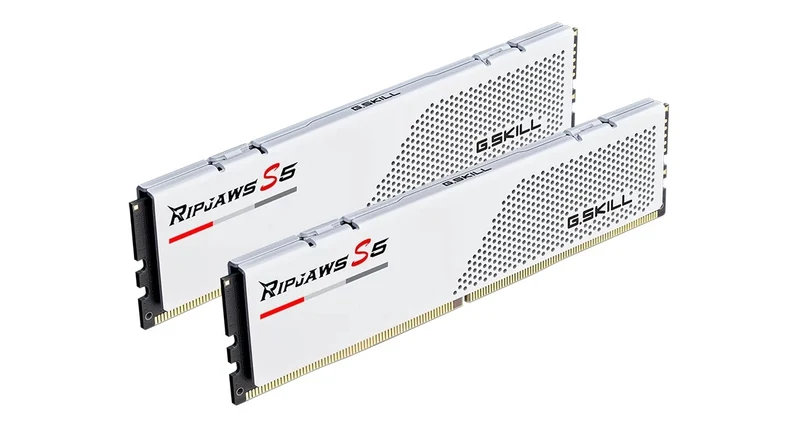 G.Skill Ripjaws S5 32GB (2X16GB) DDR5 5600MHZ CL36-36-36-89 1.20V Intel XMP Desktop Memory (Matte White) (F5-5600J3636C16GX2-RS5W)