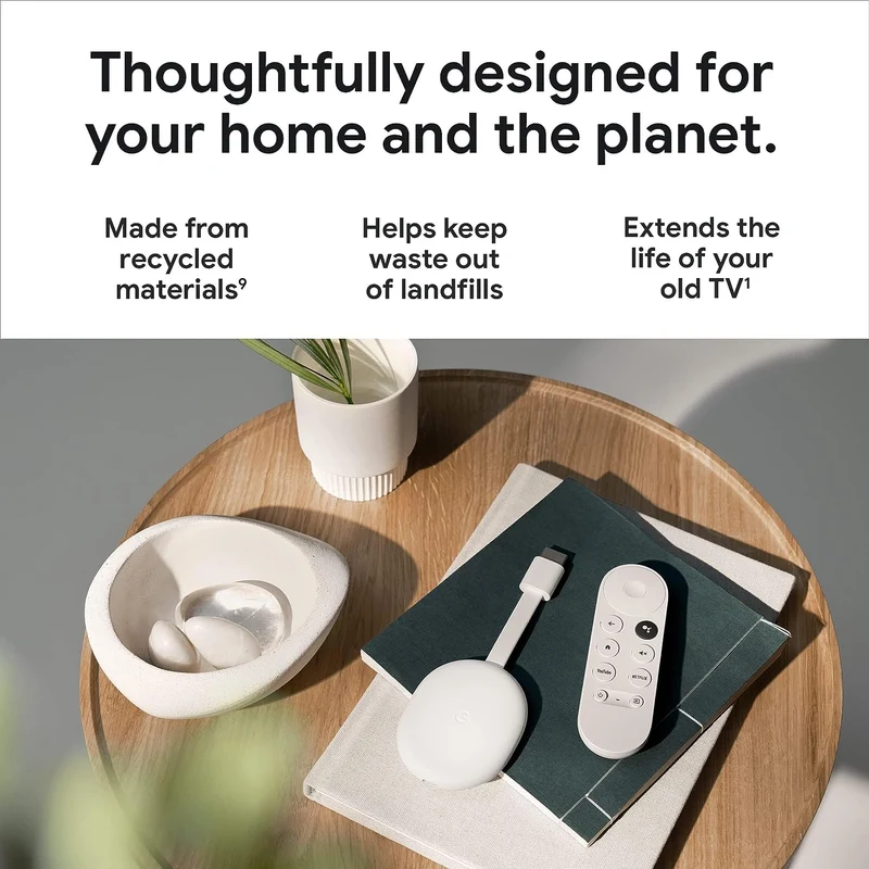 Google Chromecast HD With Google TV (Snow)