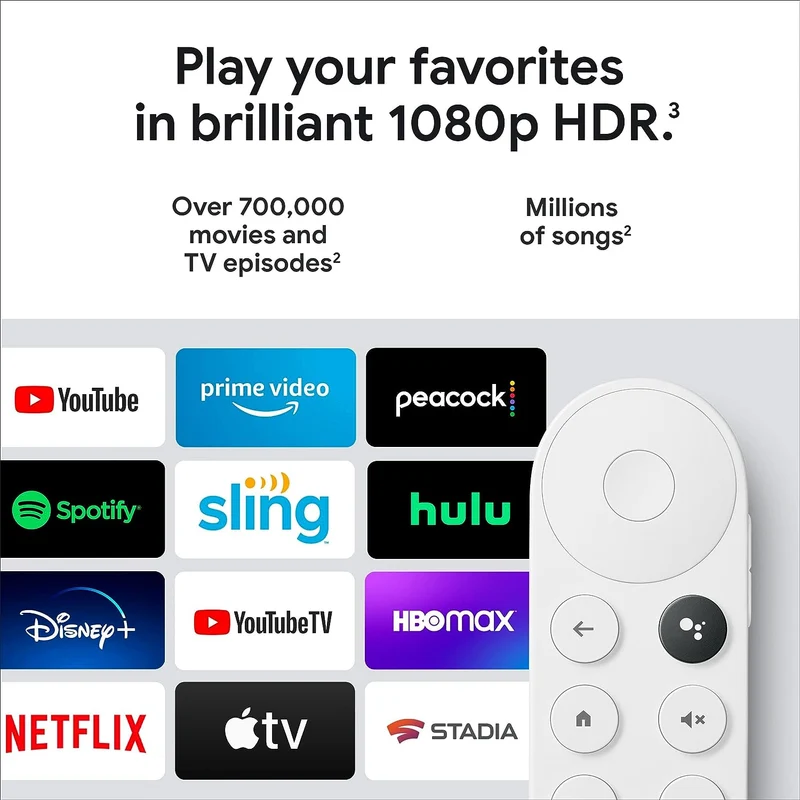 Google Chromecast HD With Google TV (Snow)