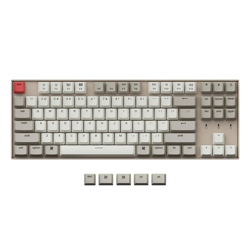 Keychron K8 Non-Backlight Hot-Swappable Tenkeyless Wireless Mechanical Keyboard (Red Switch) (K8K1)