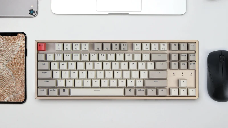Keychron K8 Non-Backlight Hot-Swappable Tenkeyless Wireless Mechanical Keyboard (Blue Switch) (K8K2)
