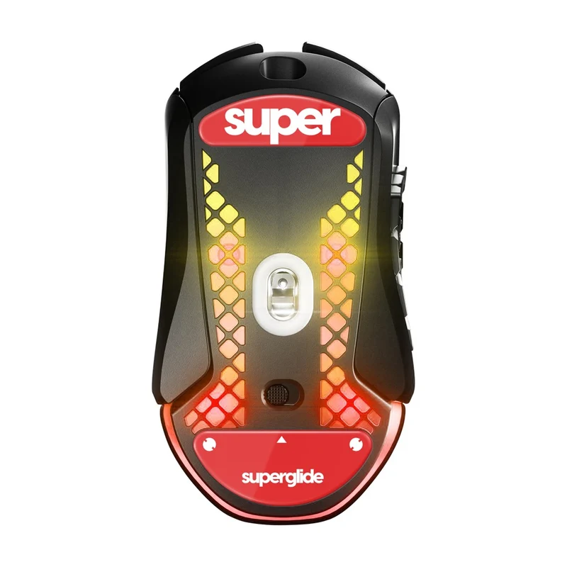 Pulsar Superglide 2 Glass Skates For Steelseries Aerox 3 / Aerox 9 Wireless (Red) (S39SGR2)