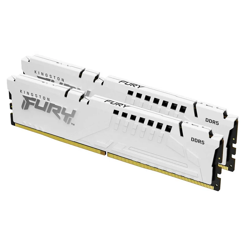 Kingston Fury Beast 64GB (2X32GB) DDR5 Expo 6000MT/S CL36 Memory (White) (KF560C36BWEK2-64)